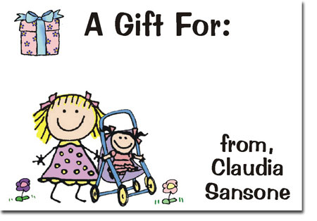 Pen At Hand Stick Figures - Full Color Gift Enclosure Cards (Gift - Girl) Pen At Hand Stick Figures - Full Color Gift Enclosure Cards (Gift - Girl)